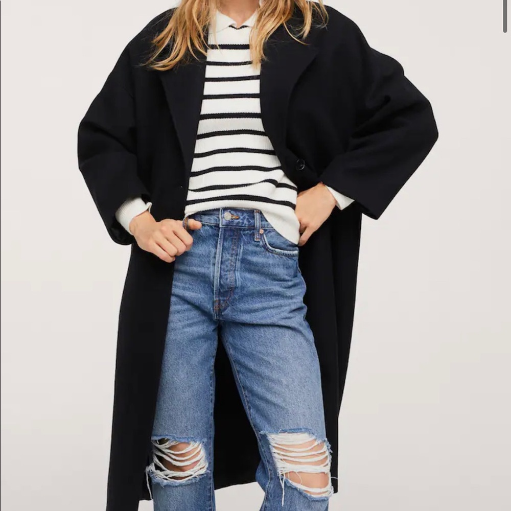 Mango Wool Trench Coat NWT